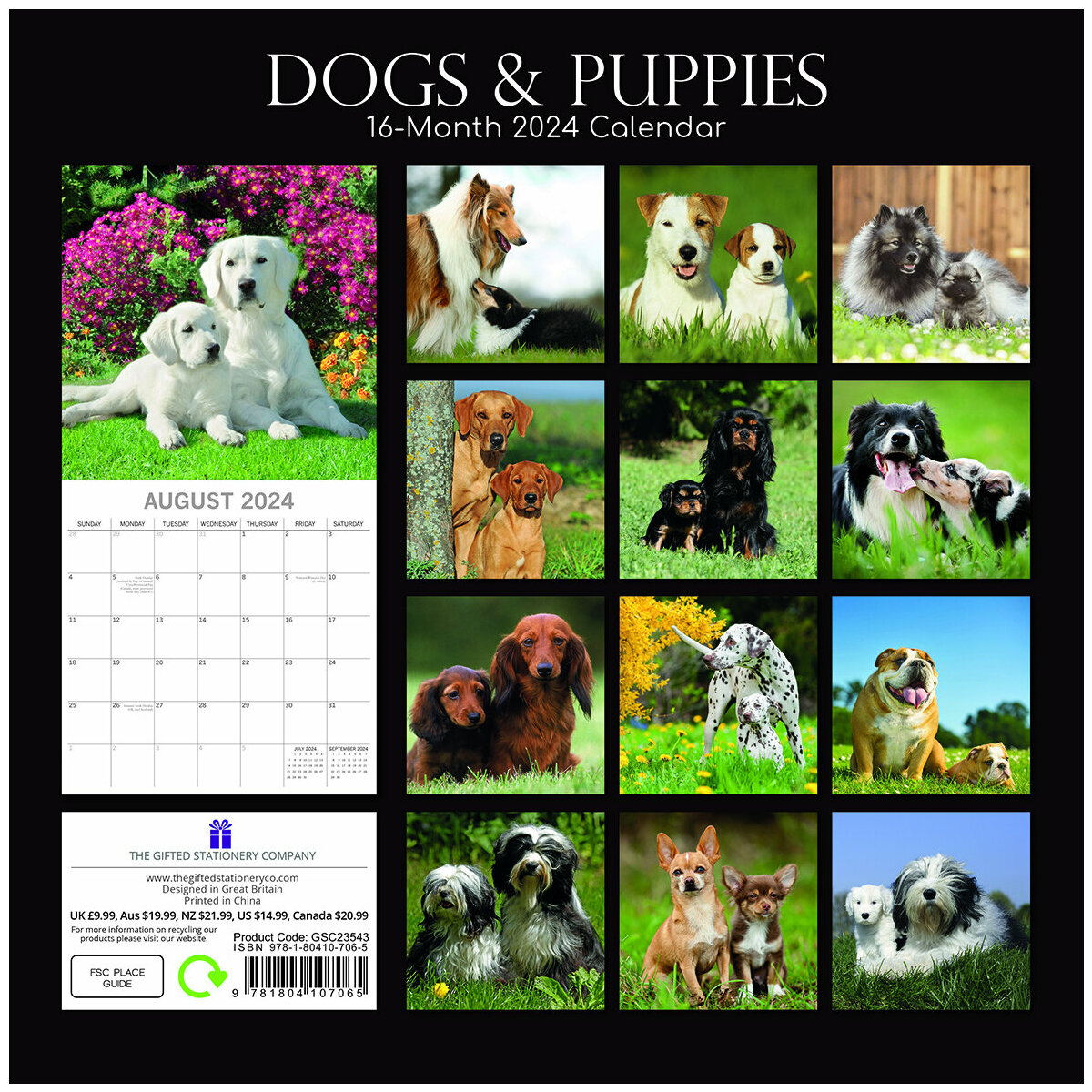 Calendrier 2024 Chien et chiot