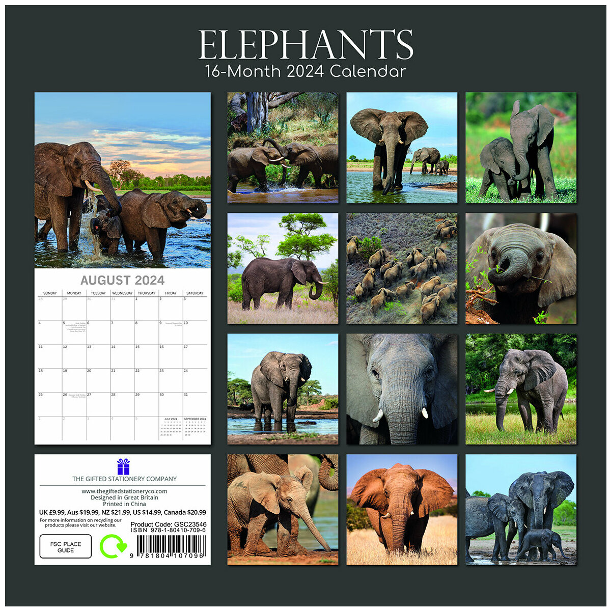 Elephant Calendar 2024 Olympics Zenia Verene