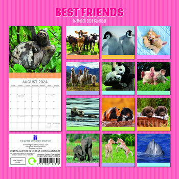 Calendrier 2024 Animaux meilleurs amis Calendrier 2024 Animaux meilleurs amis