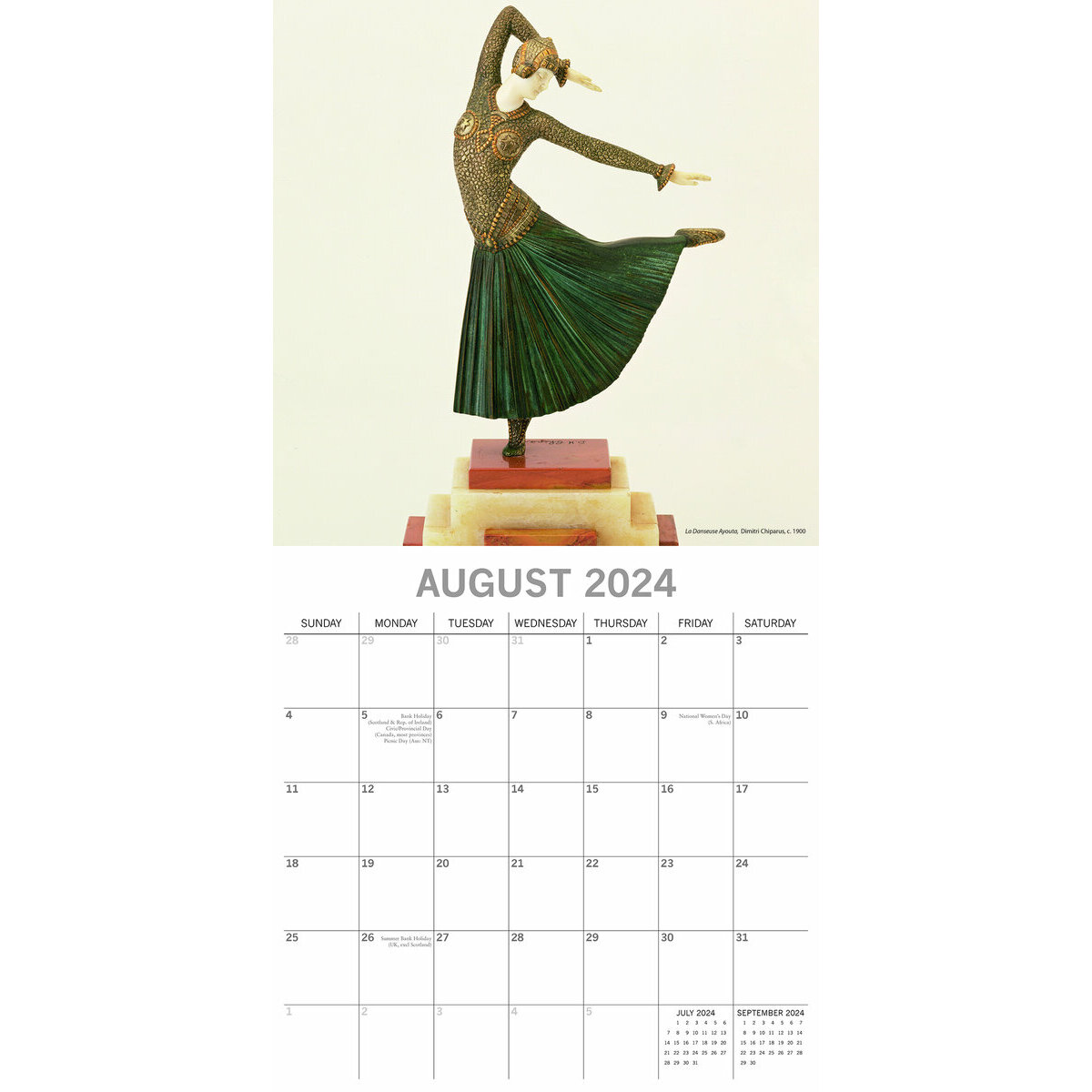 Calendrier 2024 Art déco