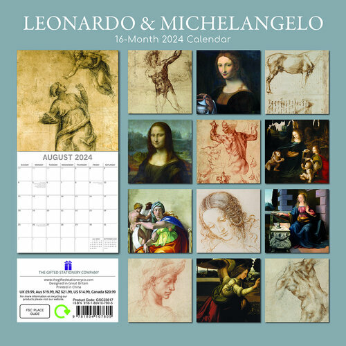 calendrier Leonard de Vinci et Michel-Ange 2024 calendrier Leonard de Vinci et Michel-Ange 2024