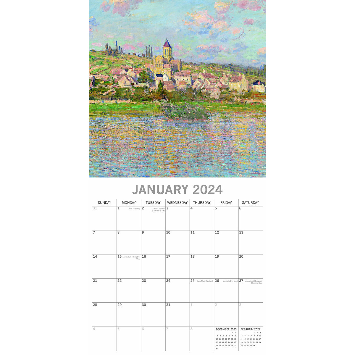 calendrier Claude 2024
