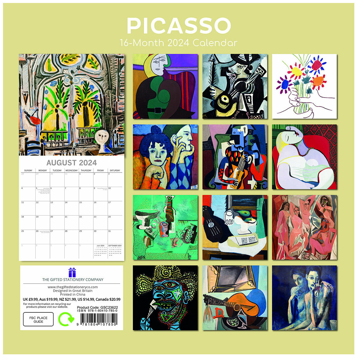 calendrier Pablo Picasso 2024
