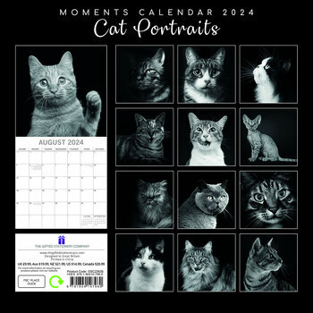 Calendrier 2024 Chat noir et blanc