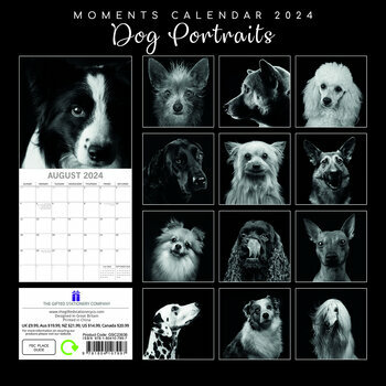 Calendrier 2024 Chien noir et blanc