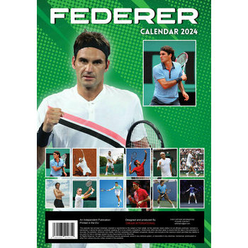 Calendrier 2024 Roger Federer format A3 Calendrier 2024 Roger Federer format A3