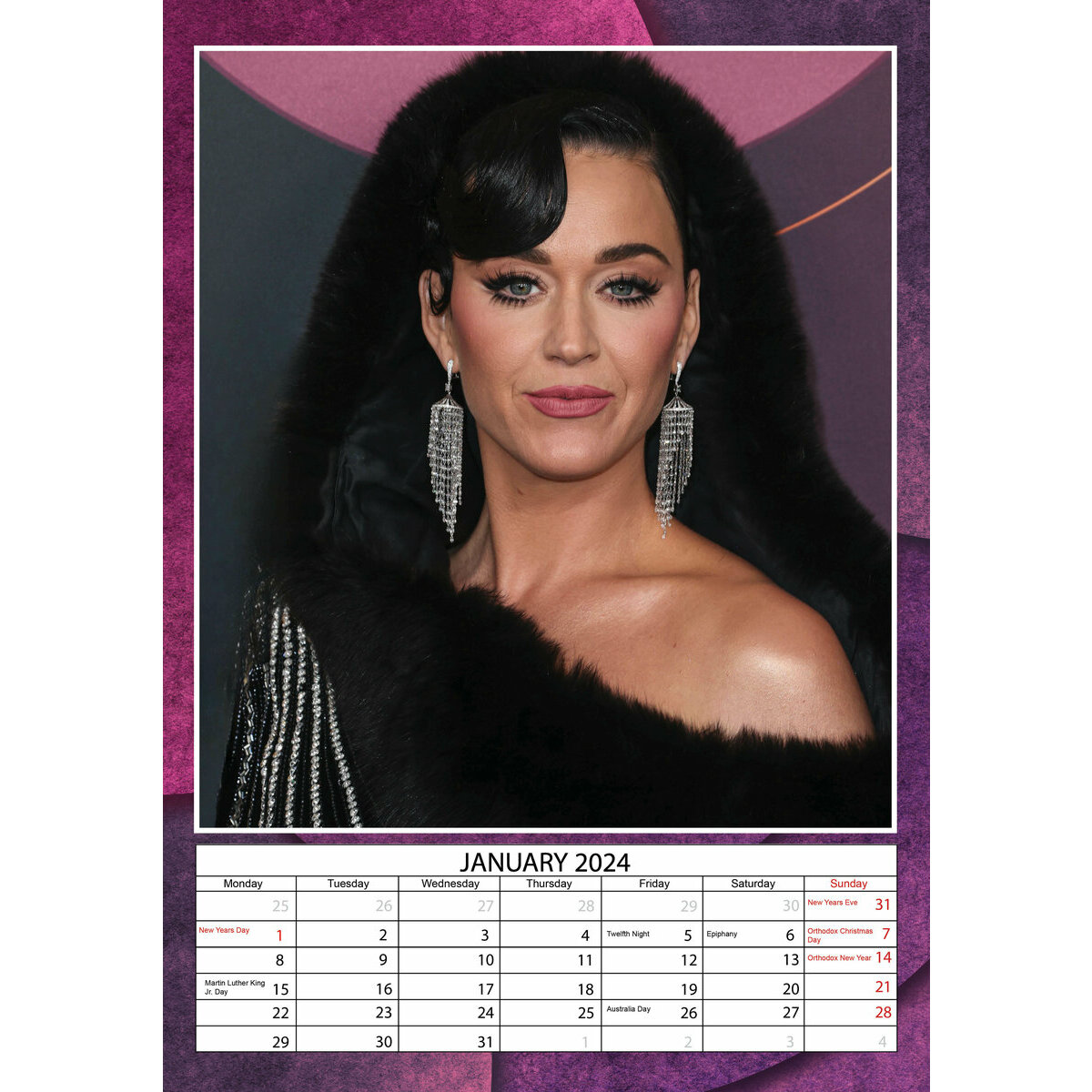 Calendrier 2024 Katy Perry A3