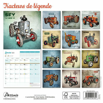 Calendrier 2024 Tracteur vintage