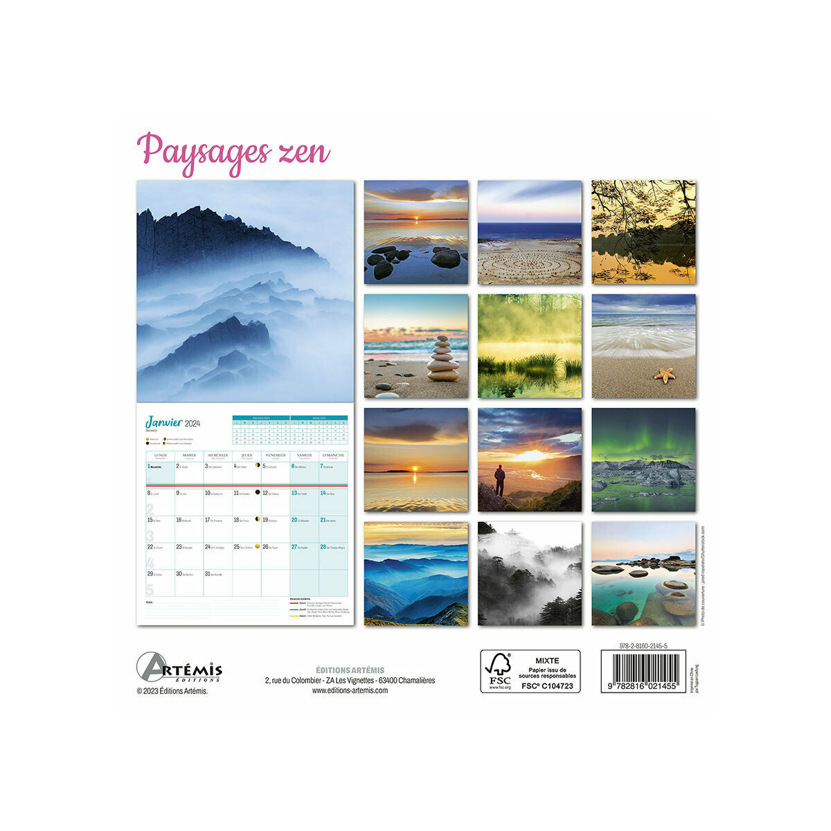 Calendrier 2024 Paysage zen Calendrier 2024 Paysage zen