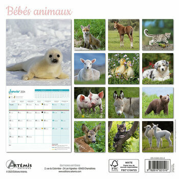 Calendrier 2024 Bébé animaux Calendrier 2024 Bébé animaux