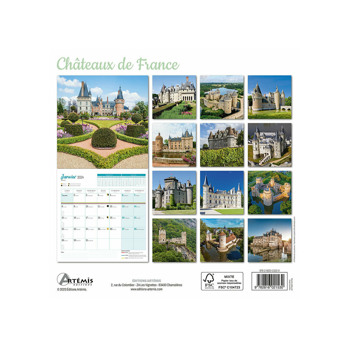 Calendrier 2024 Châteaux de France