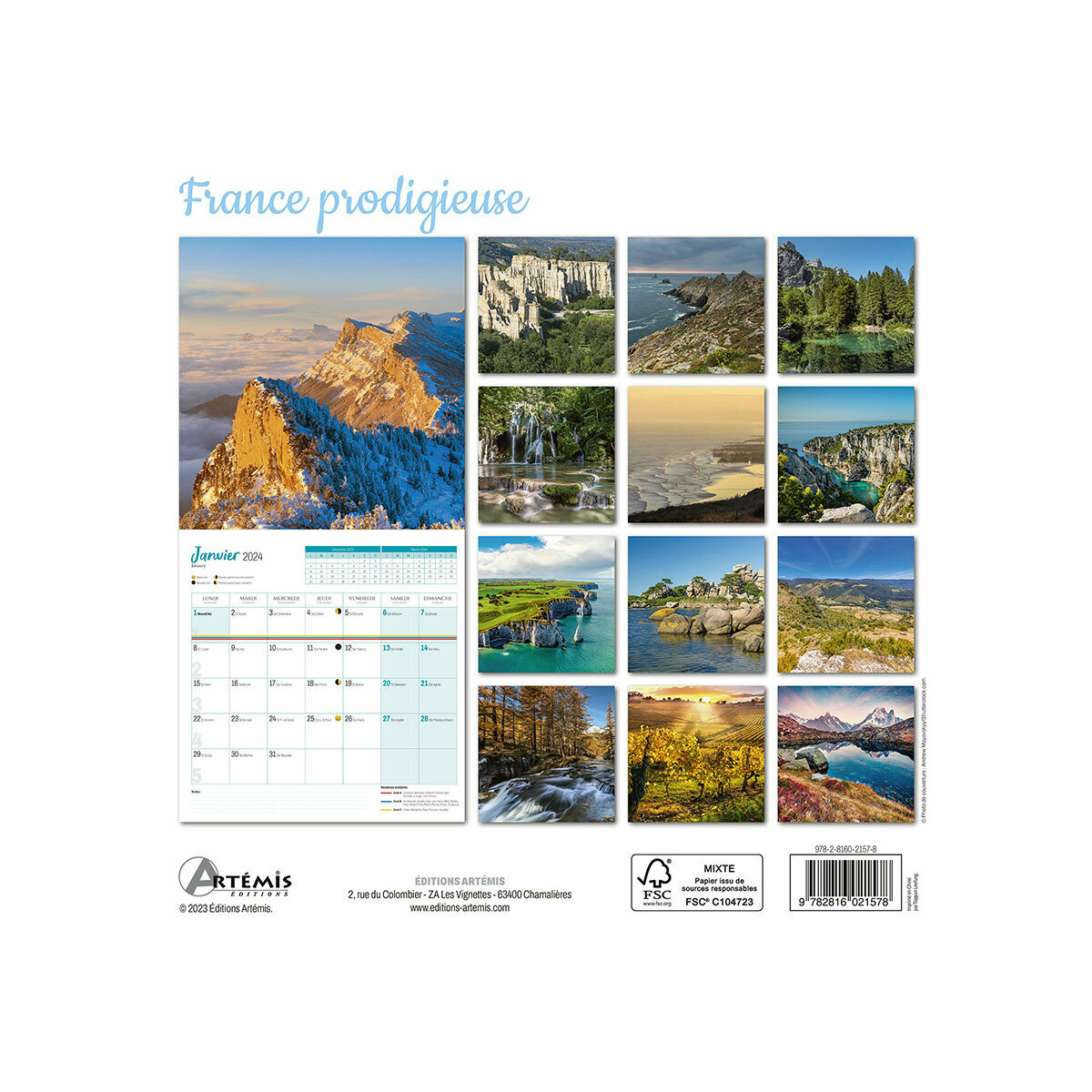 Calendrier 2024 France prodigieuse