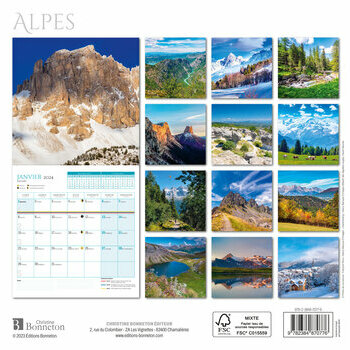 Calendrier 2024 Alpes