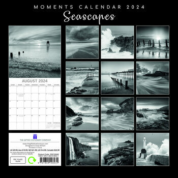 Calendrier 2024 Bord de mer noir et blanc