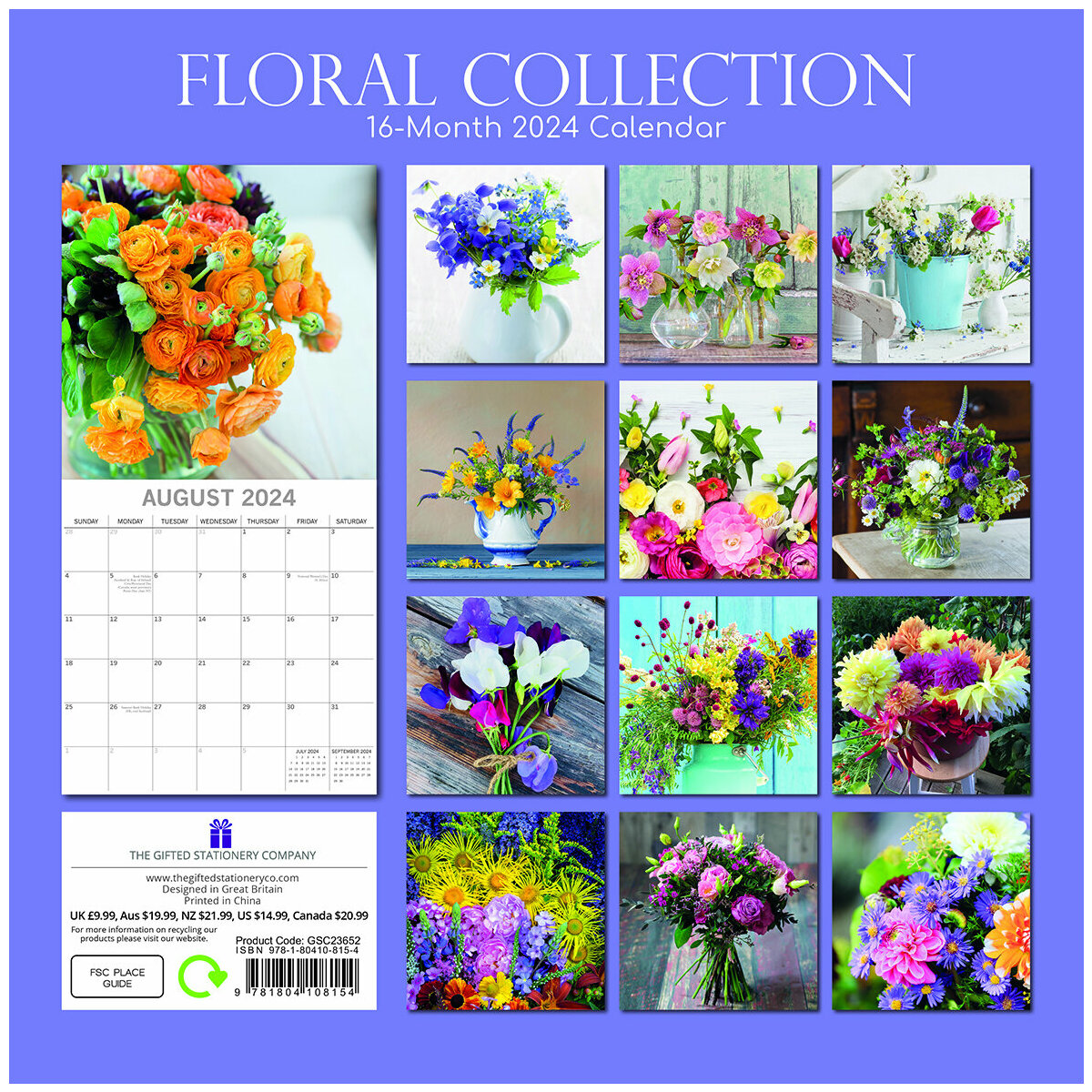 calendrier Fleur du jardin 2024