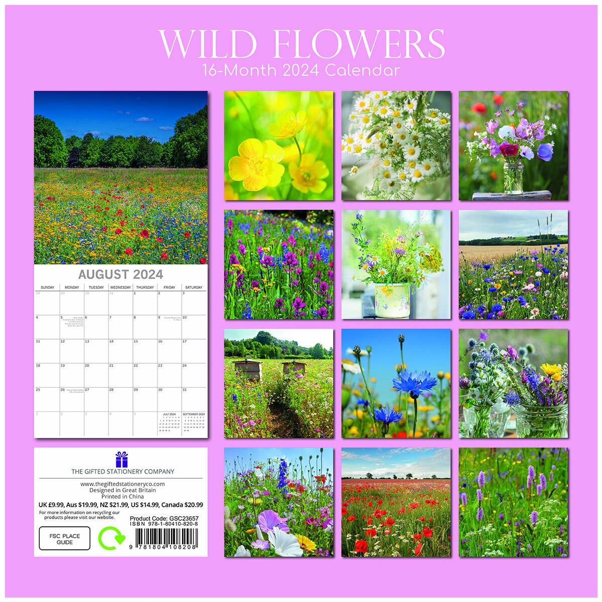 calendrier Fleur des champs 2024