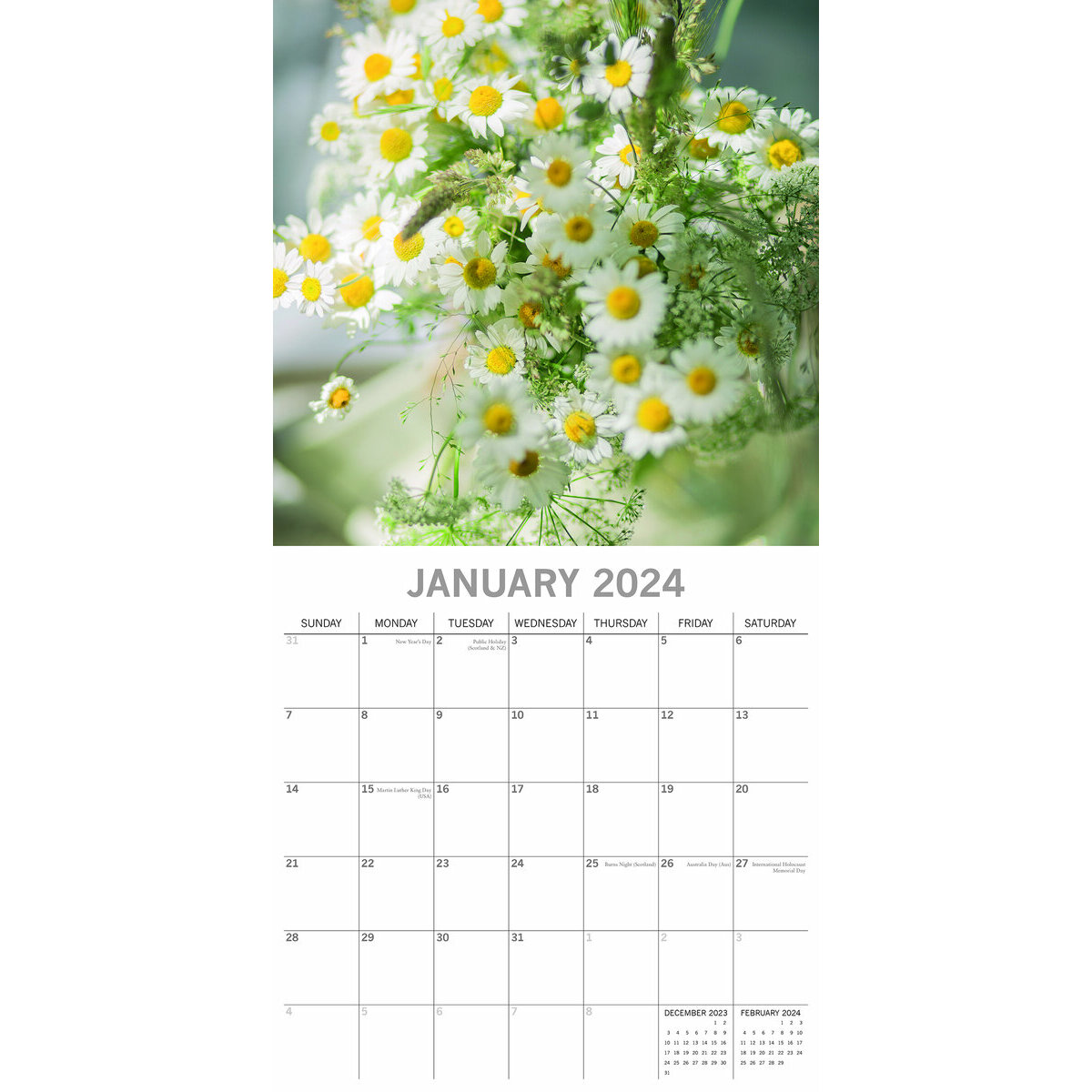 calendrier Fleur des champs 2024