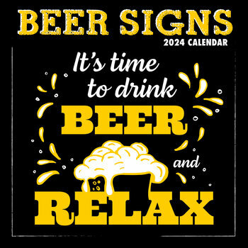 Calendrier 2024 Affiche rétro bière Calendrier 2024 Affiche rétro bière