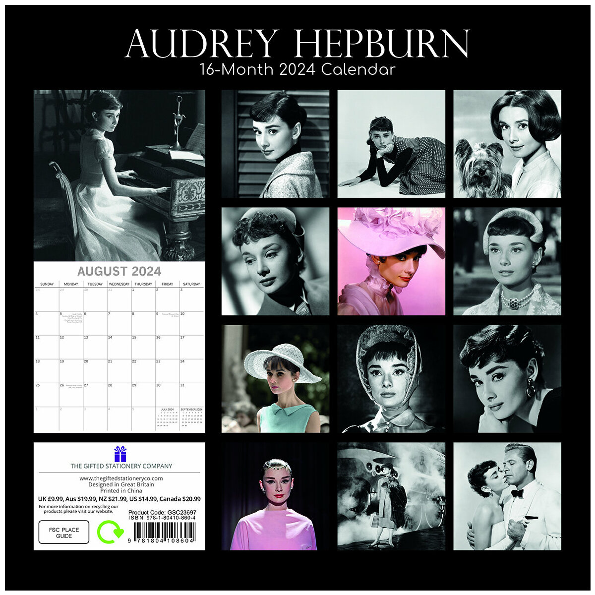 Calendrier 2024 Audrey Hepburn