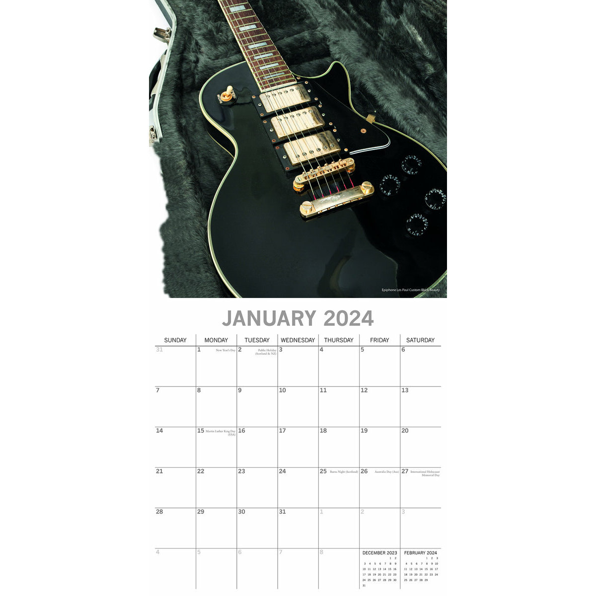 Calendrier 2024 Guitare mythique