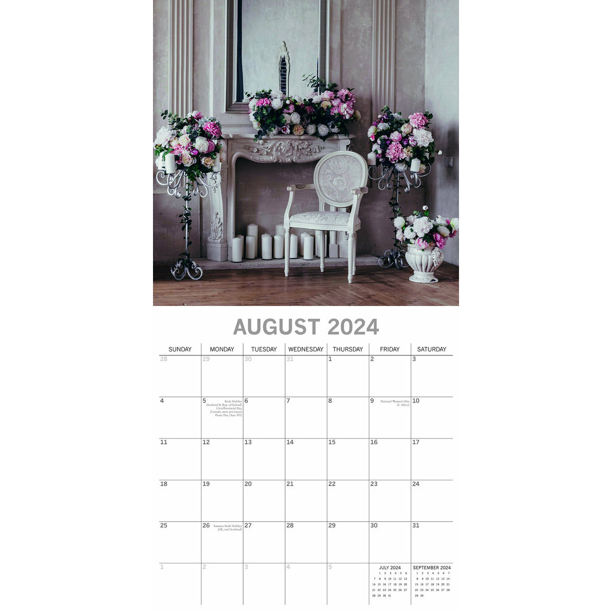 Calendrier 2024 Shabby chic