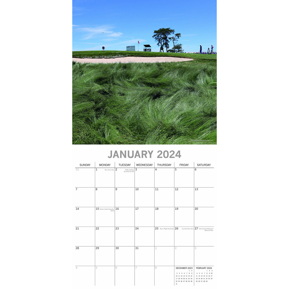 Calendrier 2024 Golf
