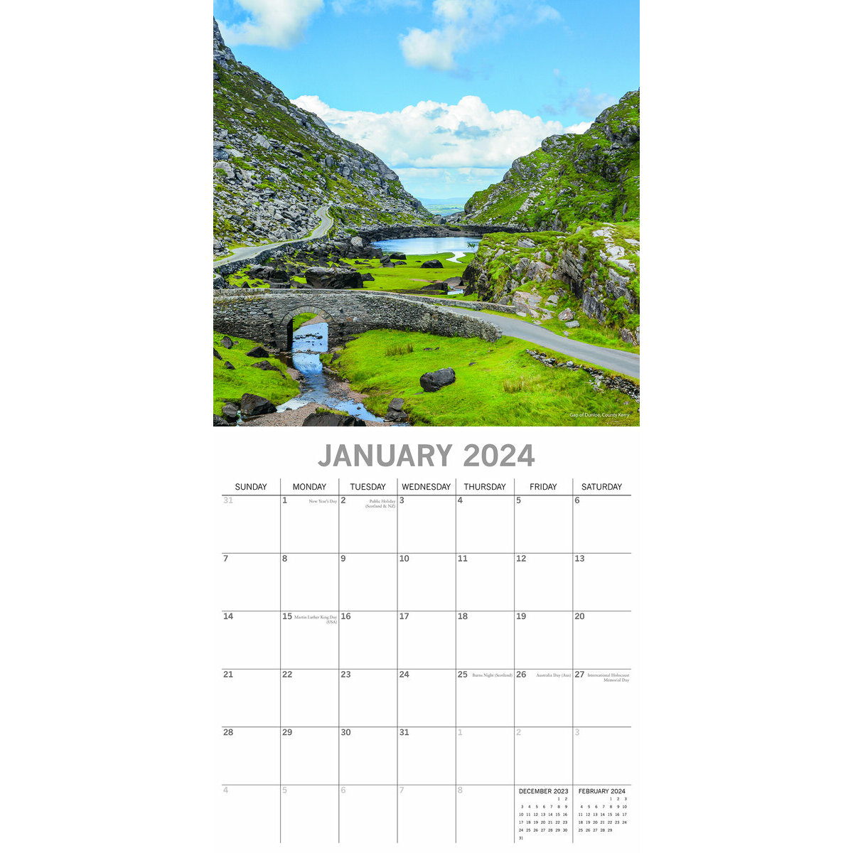 Calendrier 2024 Irlande