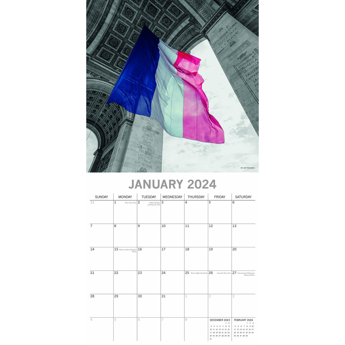 Calendrier 2024 Paris