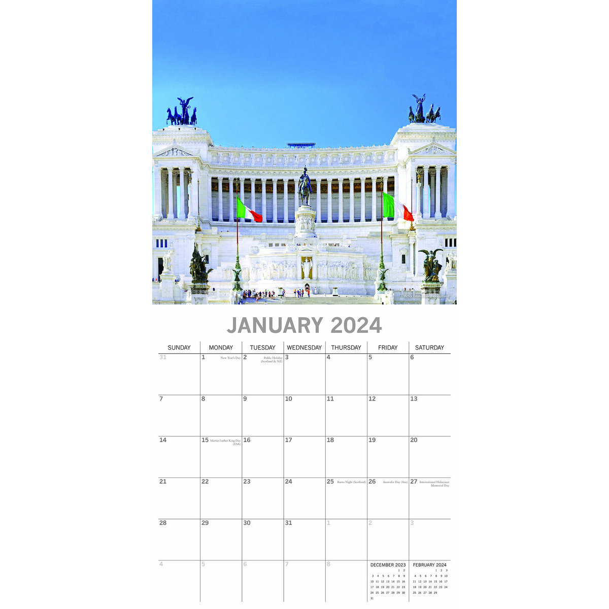 Calendrier 2024 Rome
