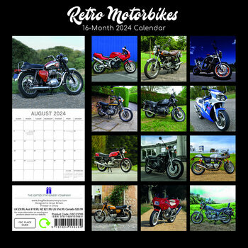 Calendrier 2024 Moto de course retro Calendrier 2024 Moto de course retro