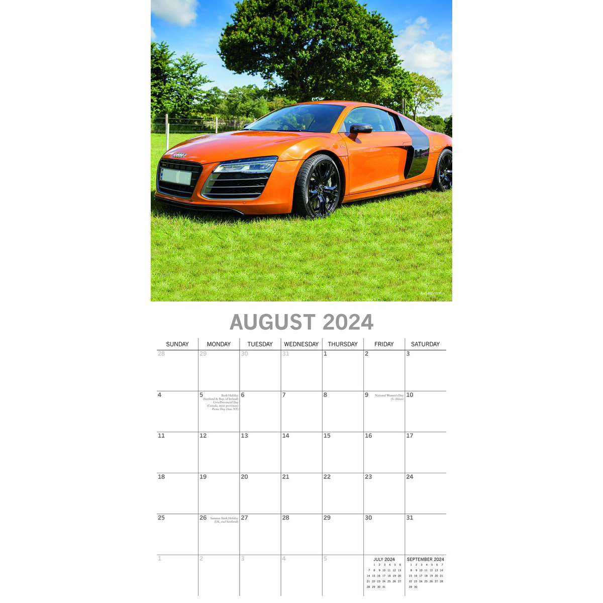 Calendrier 2024 Voiture de sport
