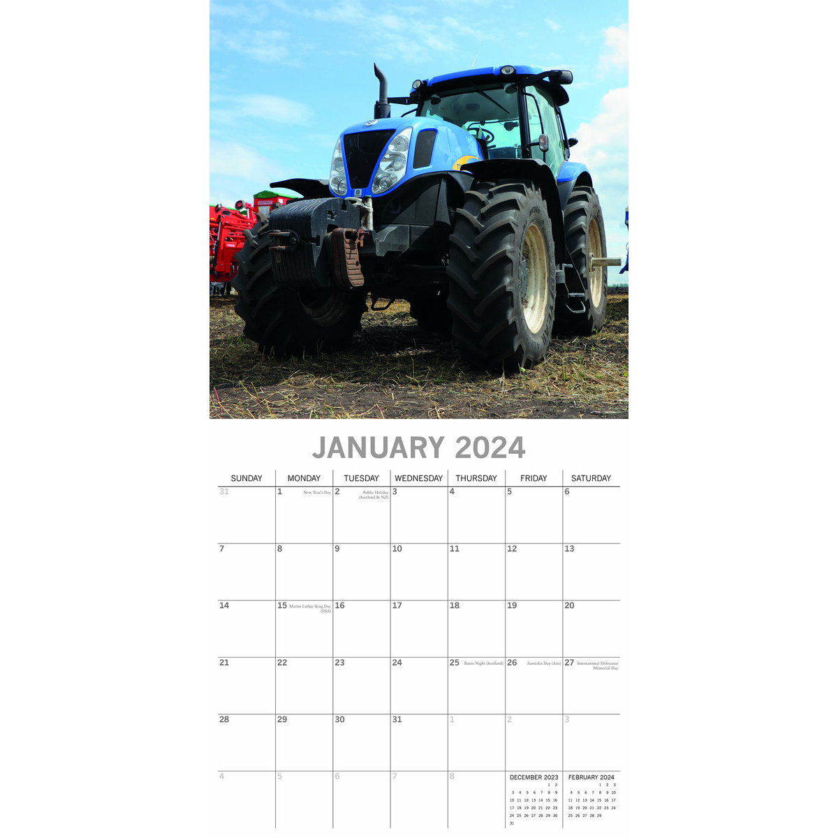 Calendrier 2024 Tracteur