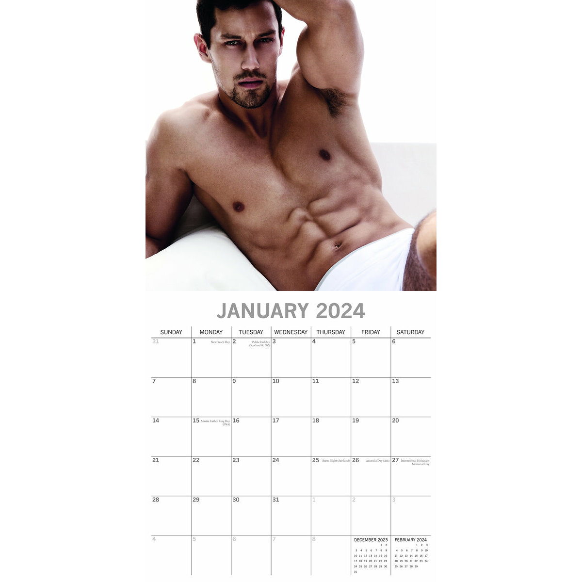 Calendrier 2024 Sexy homme torse nu