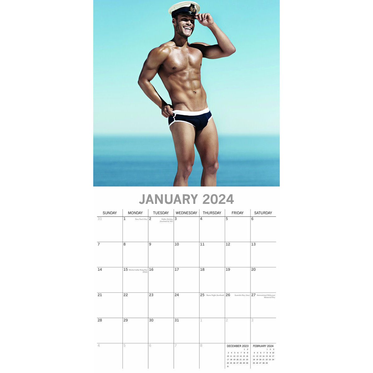 Calendrier 2024 Sexy homme nu