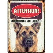 Plaque mtal dcorative Berger allemand