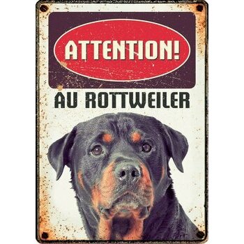 Plaque métal décorative Rottweiler