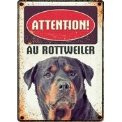 Plaque metal rottweiler