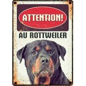 Plaque metal rottweiler