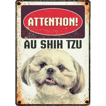 Plaque métal décorative Shih Tzu