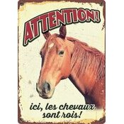 Plaque mtal dcorative Chevaux