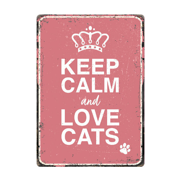 Plaque metal chat