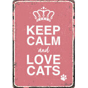 Plaque metal chat