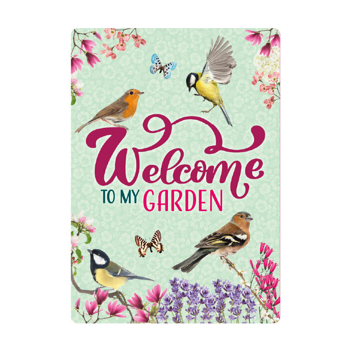 Plaque mtal jardin
