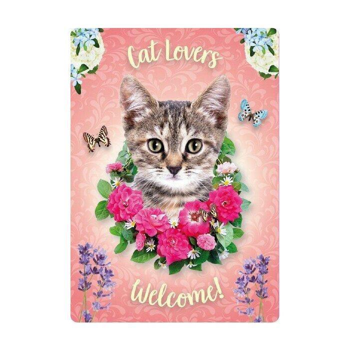 Plaque metal chat