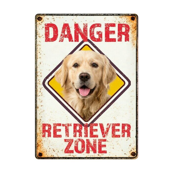Plaque golden retriever