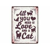 Plaque mtal dcorative humoristique Chat