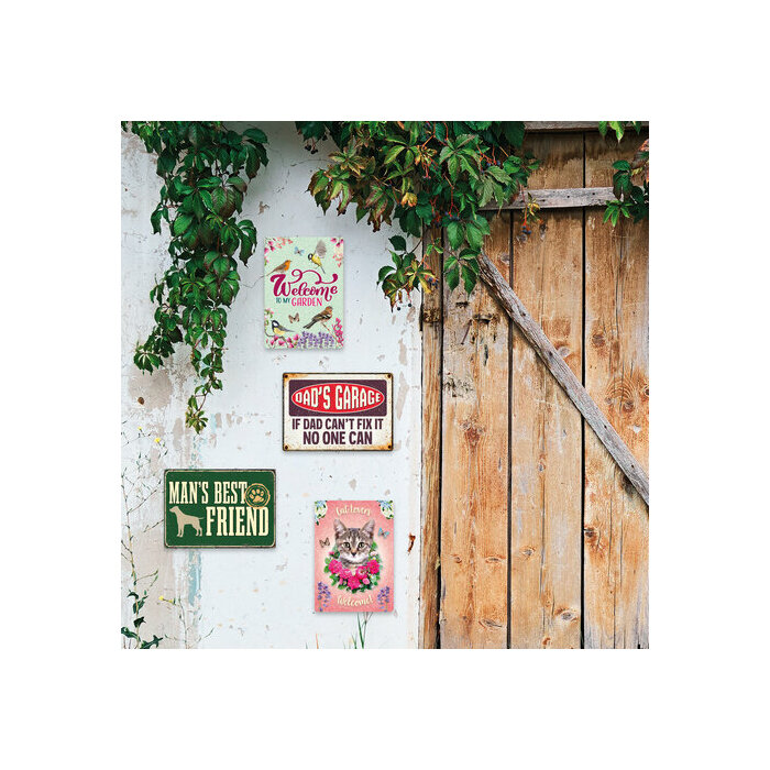 Plaque mtal dcorative 