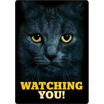 Plaque métal décorative Yeux Chat Noir Plaque métal décorative Yeux Chat Noir