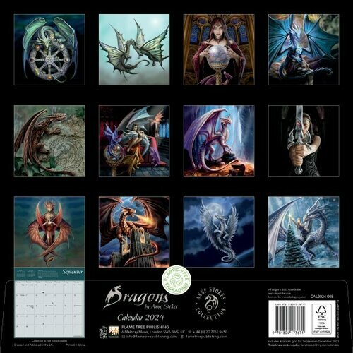 Calendrier 2024 Dragon Anne Stokes