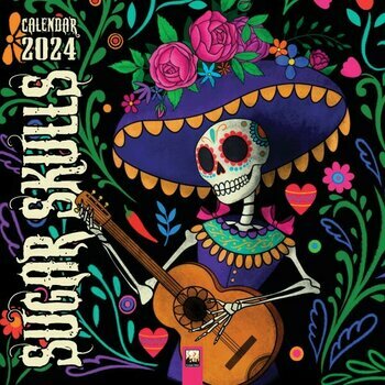 Calendrier 2024 Gothique sugar skulls - tête de mort Calendrier 2024 Gothique sugar skulls - tête de mort